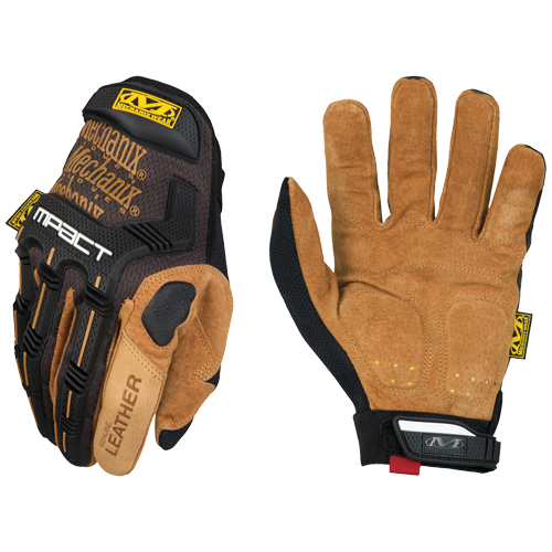 M-Pact&reg; Gloves, Small, Grain Leather Palm, Hook & Loop Cuff Equipex
