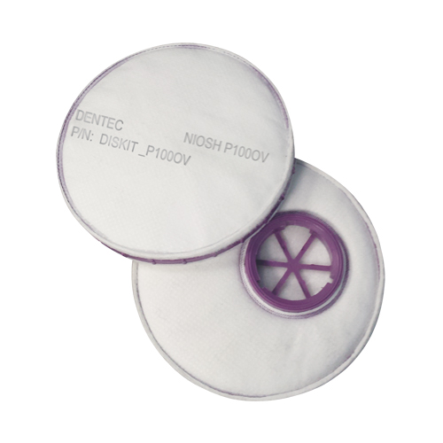 Filtre pour respirateur Diskit, Filtre contre les particules avec suppresion de vapeurs nuisibles, Vapeur organique/Filtre P100 Equipex