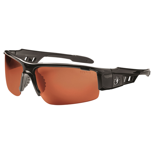 Lunettes de s&eacute;curit&eacute; Skullerz Dagr, Lentille Cuivre, Anti-&eacute;gratignures/Polaris&eacute;, ANSI Z87+/R&eacute;pond ou surpasse la norme CSA Z94.3 Equipex