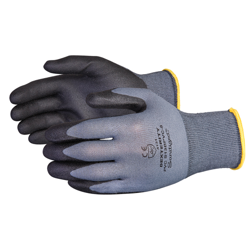 Gants enduits Dexterity, 11/2T-Grand, R&ecirc;vetement PVC, Calibre 13, Enveloppe en Nylon Equipex