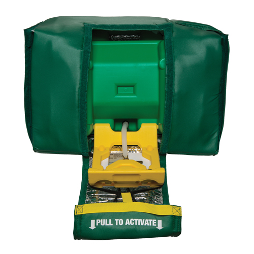 Tempered Portable Eyewash, Gravity-Fed, 9 gal. Capacity, Meets ANSI Z358.1 Equipex