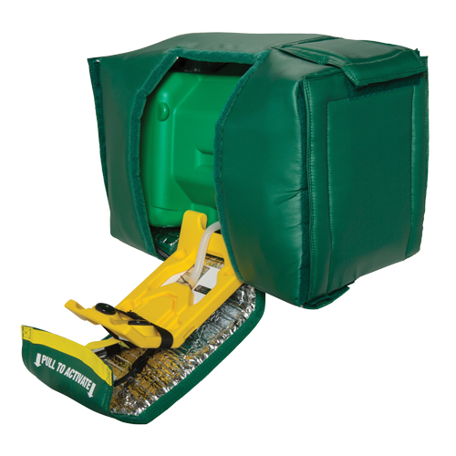 Tempered Portable Eyewash, Gravity-Fed, 9 gal. Capacity, Meets ANSI Z358.1 Equipex