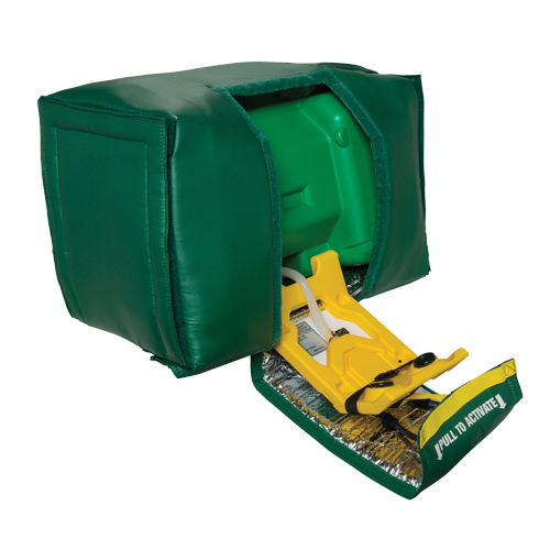 Tempered Portable Eyewash, Gravity-Fed, 9 gal. Capacity, Meets ANSI Z358.1 Equipex