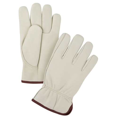 Premium Winter-Lined Driver's Gloves, Large, Grain Cowhide Palm, Fleece Inner Lining Equipex