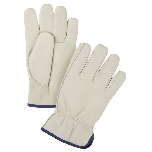 Gants de conducteur doubl&eacute;s pour l'hiver de premi&egrave;re qualit&eacute;, T-Grand, Paume en Cuir fleur de vache, Molleton Equipex