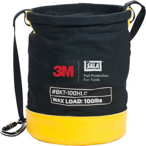 Tool Lifting Safe Bucket, Canvas, 12.5" Dia. x 15" H, 100 lbs. Load Rating Equipex