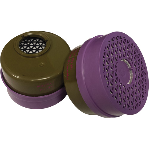 Cartouche pour respirateur, Cartouche gaz/vapeur, Gaz multiples/Vapeur organique/Filtre P100 Equipex