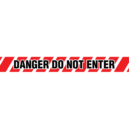 Rubans pour barricades, Anglais, 3" la x 1000' lo, 2 mils, Noir/rouge Equipex