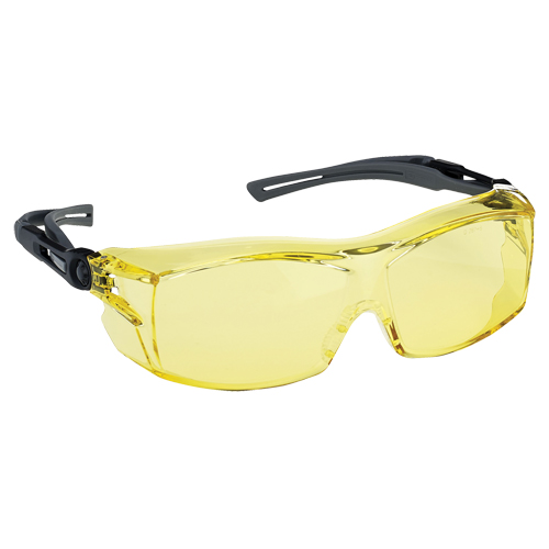 Dynamic OTG Extra Series Safety Glasses, Amber Lens, Anti-Fog/Anti-Scratch, ANSI Z87+/Meets/Exceeds CSA Z94.3 Equipex