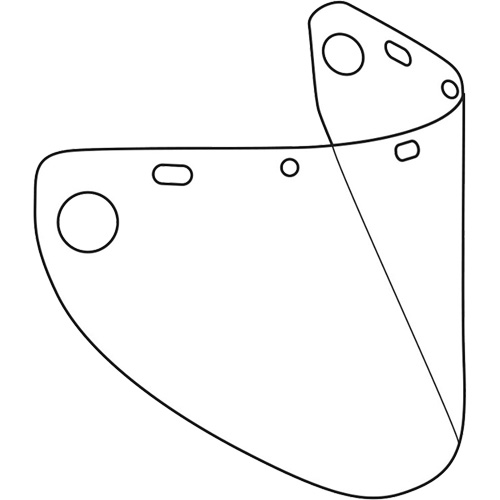 &eacute;cran facial form&eacute; Dynamic, Copolyester/PETG, Teinte Transparent Equipex