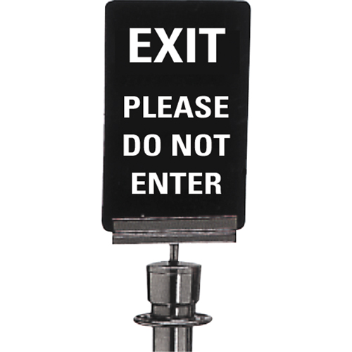 "Exit: Please Do Not Enter" Crowd Control Sign, 11" x 7", Plastic, English Equipex