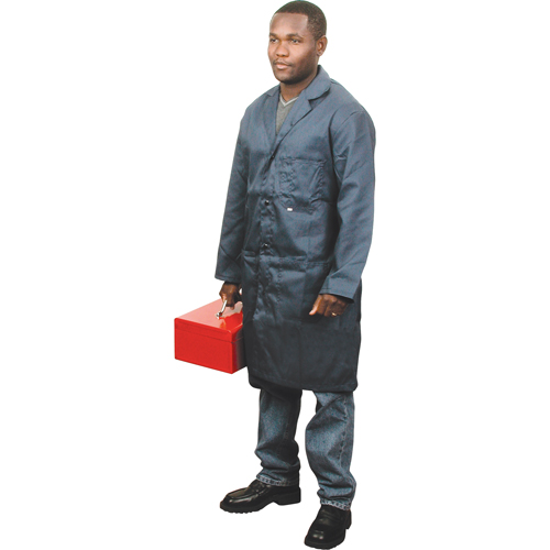 Shop Coats, Poly-Cotton, Size 42, Navy Blue Equipex