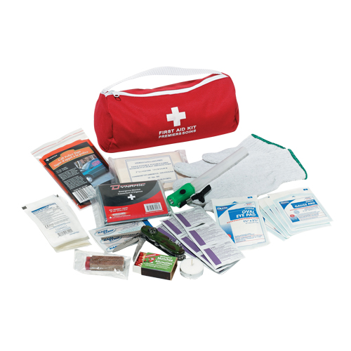 Trousse de premiers soins pour auto Dynamic, Dispositif m&eacute;dical Classe 1, Sac en nylon Equipex