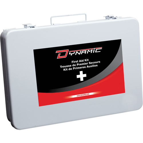 Trousse de premiers soins pour garderie Dynamic, Dispositif m&eacute;dical Classe 1, Boîte en m&eacute;tal Equipex