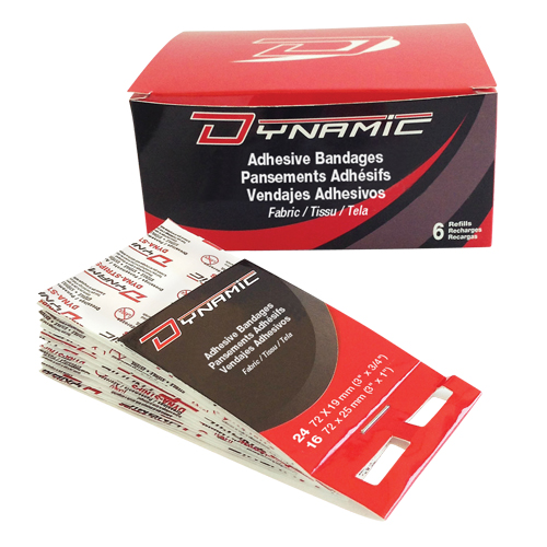 Dynamic Adhesive Bandage Dispenser Refill, Fingertip, 3", Fabric, Non-Sterile Equipex