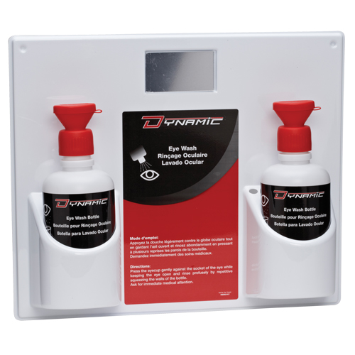 Douche oculaire avec bouteilles vides Dynamic, Double Equipex