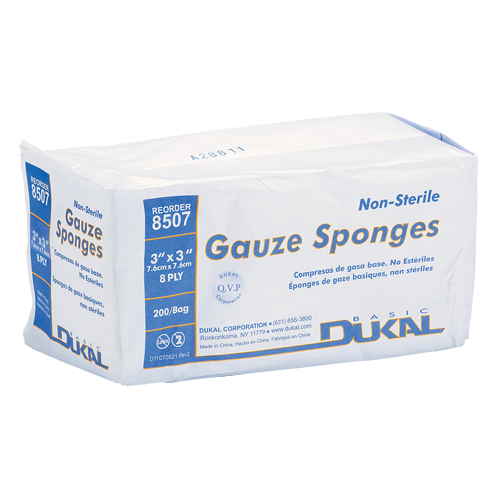 &eacute;ponge de gaze Dynamic, Tampon, 3" lo x 3" la, Dispositif m&eacute;dical Classe 1 Equipex