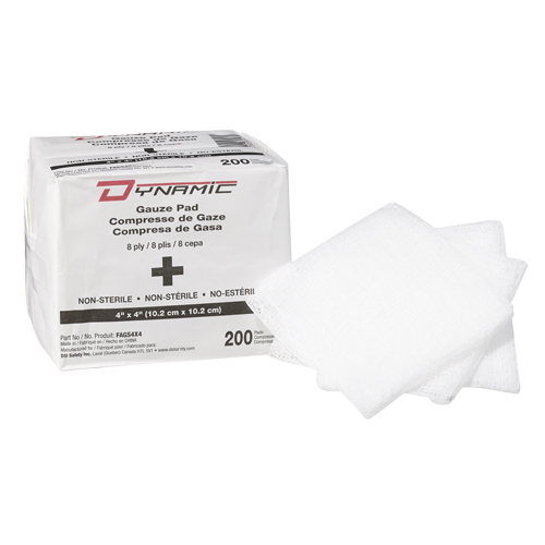 &eacute;ponge de gaze Dynamic, Tampon, 4" lo x 4" la, Dispositif m&eacute;dical Classe 1 Equipex