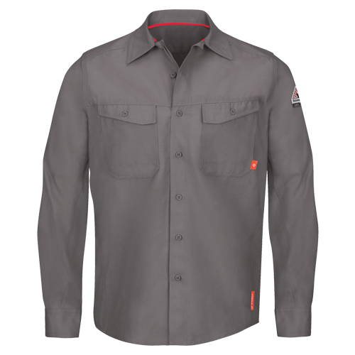 IQ Endurance&reg; Men's Work Shirts, Small, Grey Equipex