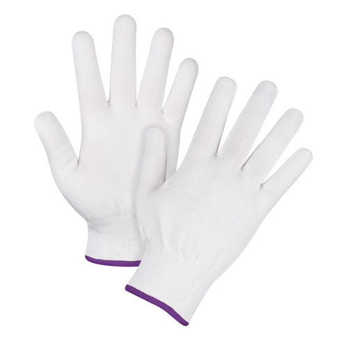 Seamless String Knit Gloves, Polyester, 15 Gauge, Ladies/X-Small Equipex