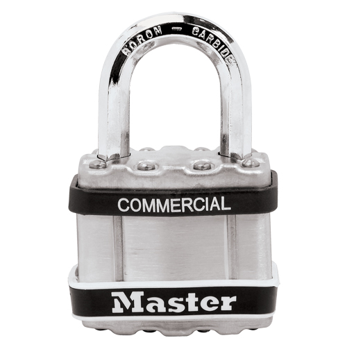 Laminated Padlock, Silver, Keyed Different, Laminated Steel, 1-3/4" Width Equipex