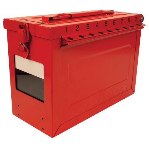 Grand boîtier verrouillable pour groupe, Rouge Equipex