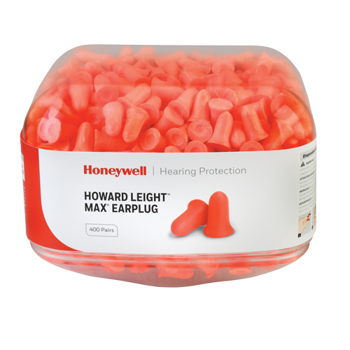 Howard Leight Maximum Earplugs, Bulk - Canister Equipex