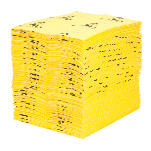 Tampons d'avertissement de premi&egrave;re qualit&eacute; - absorbants haute visibilit&eacute;, Universel, 15" x 18", 24,4 gal. d'absorption Equipex
