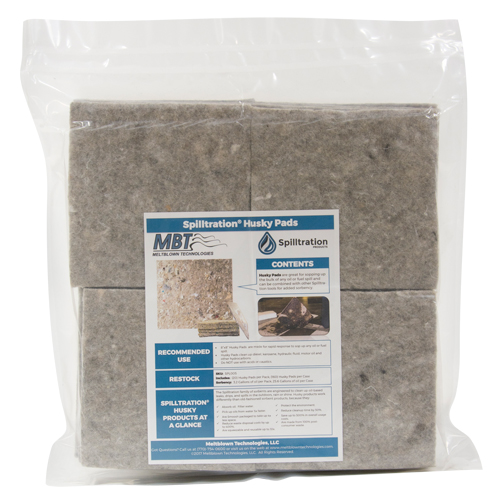Tampons Husky Spilltration, Huile seulement, 16" x 16", 17,2 gal. d'absorption Equipex