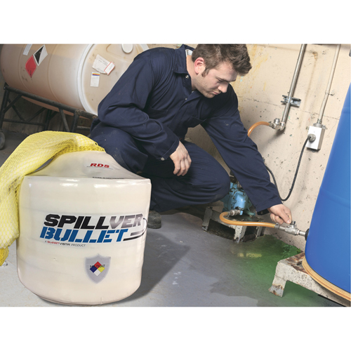 Spillver Bullet Hazmat Boom, Hazmat, 50' L x 5" W, 14 gal. Absorbancy Equipex