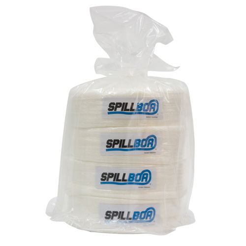 SpillBoa Bale, Oil Only, 25' L x 5" W, 28 gal. Absorbancy, 4 /Pack Equipex