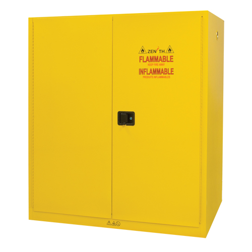 Armoire pour entreposage de barils &agrave; la verticale, Capacit&eacute; de 110 gal. US, 2 barils, Jaune Equipex