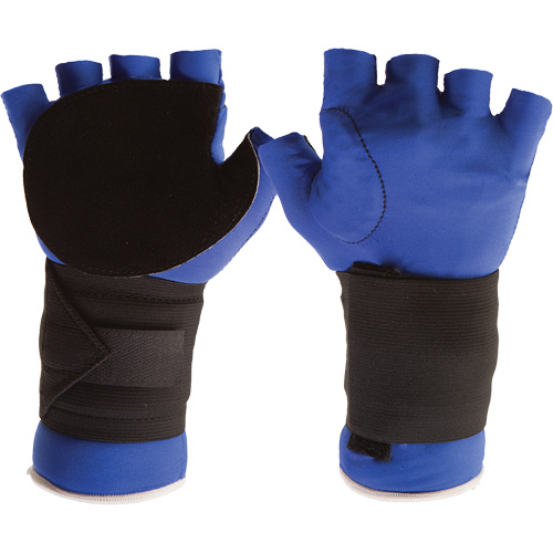 Anti-Impact Glove with Wrist Support, Size Small, Split Leather Palm Equipex