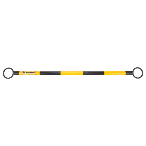 Barre t&eacute;lescopique pour barricade, Longueur d&eacute;ploy&eacute;e de 85", Noir/Jaune Equipex