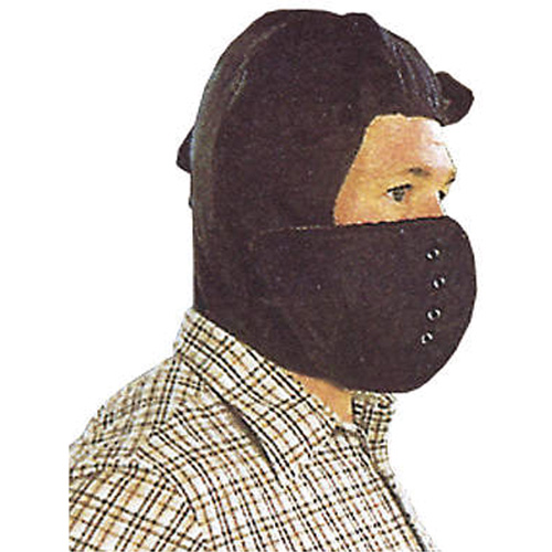 Hard Hat Winter Liner with Removable Face , Cotton/Kasha Lining, One Size, Black Equipex
