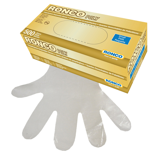 Gants jetables, Petit, Poly&eacute;thyl&egrave;ne, 1 mil, Sans poudre, Transparent Equipex