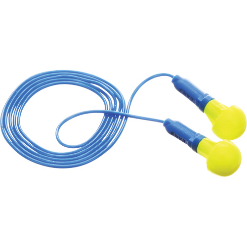 Bouchons d'oreilles E-A-R Push-Ins, Avec cordon, Paire - Sac en poly, 28/23 dB NRR, Taille unique Equipex