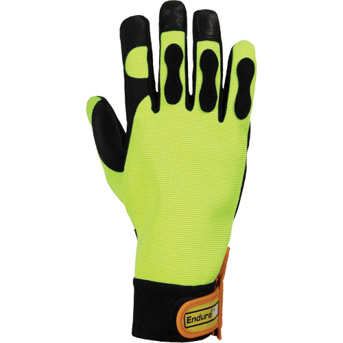 Gants pour scie &agrave; chaîne haute visibilit&eacute; Endura, Taille Grand/9, Paume Ch&egrave;vre Equipex