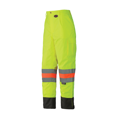 6039 Traffic Control Waterproof Safety Pant, Polyester, X-Small, High Visibility Lime-Yellow Equipex