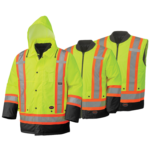 5021BB Parka 6-en-1, Jaune lime haute visibilit&eacute;, 2T-petit Equipex