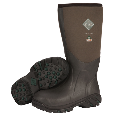 Arctic Pro Extreme Conditions Work Boot, Rubber, Steel Toe, Size 8, Puncture Resistant Sole Equipex