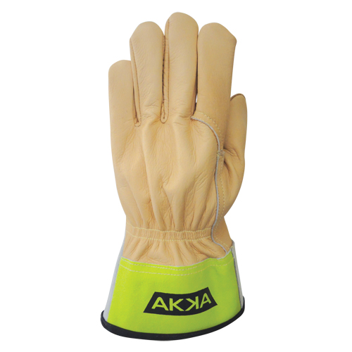 Lineman's Gloves, Small, Grain Cowhide Palm Equipex