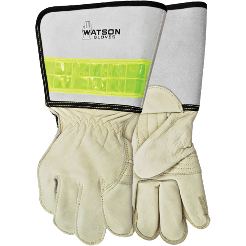 Gants de soudage pour monteur de ligne pour disjoncteur, Cuir fleur de vache, Taille Moyen Equipex