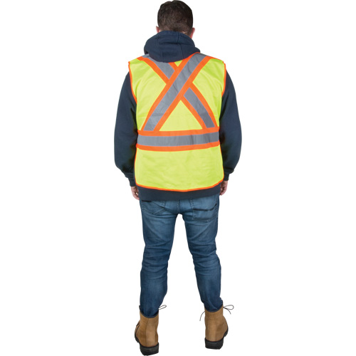 Veste d'arpenteur r&eacute;sistante aux flammes, Jaune lime haute visibilit&eacute;, Moyen, Polyester Equipex