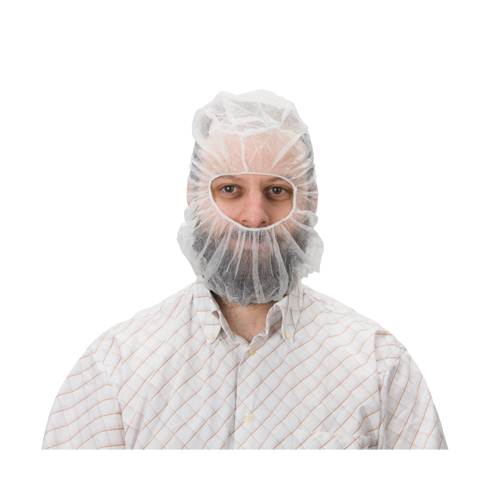 Cagoule jetable, Polypropyl&egrave;ne, Blanc Equipex