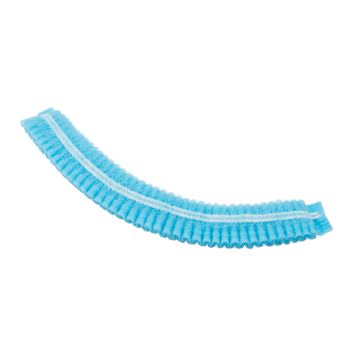 Pleated Bouffant Cap, Polypropylene, 21", Blue Equipex