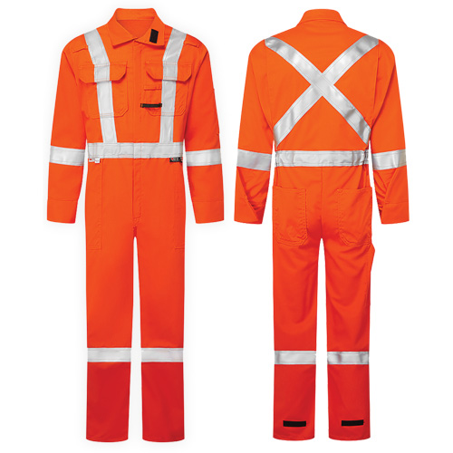 UltraSoft&reg; 7 oz. High-Visibility Deluxe Coveralls, Size 46, Orange Equipex