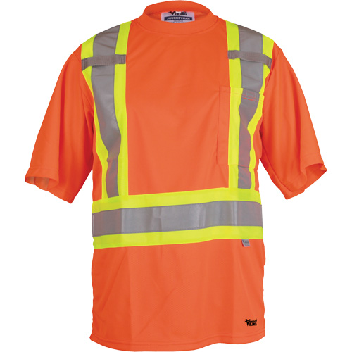 T-shirt de s&eacute;curit&eacute; Viking, Polyester, Petit, Orange haute visibilit&eacute; Equipex