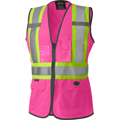 139PK Veste de s&eacute;curit&eacute; pour femme, Rose, T-petit, Polyester Equipex