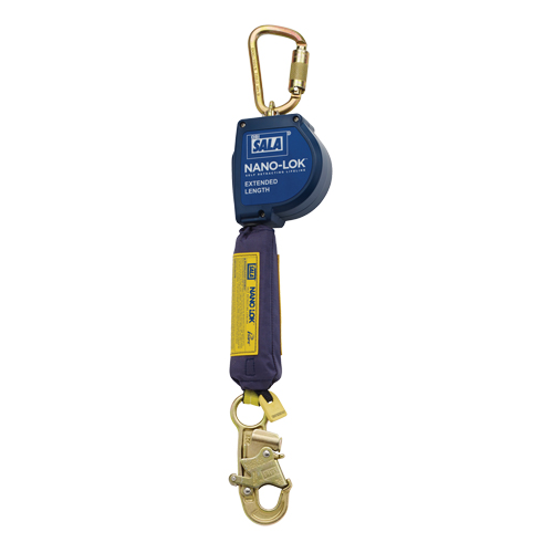 Cordage de s&eacute;curit&eacute; autor&eacute;tractable allong&eacute; Nano-Lok, 10', Polyester/Sangles, Pivotant Equipex